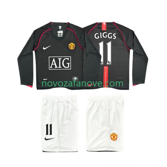 Nogometni Dres Manchester United GIGGS 11 2007 Retro Dječji Gostujući 2008 Dugim Rukavima