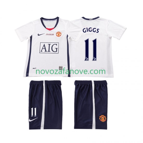 Nogometni Dres Manchester United GIGGS 11 Champions League 2009 Retro Dječji Gostujući 2008 Kratkih Rukava