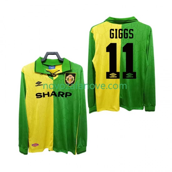Nogometni Dres Manchester United GIGGS 11 1992 Retro Muški Gostujući 1994 Dugim Rukavima