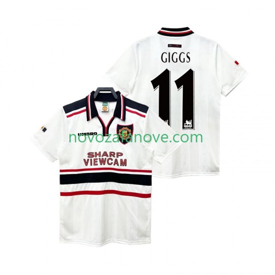 Nogometni Dres Manchester United GIGGS 11 Retro Muški Gostujući 1998 1999 Kratkih Rukava