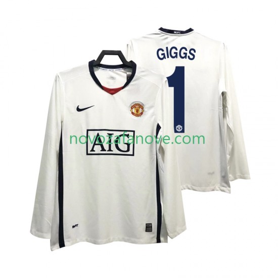Nogometni Dres Manchester United GIGGS 11 Premier League 2009 Retro Muški Gostujući 2008 Dugim Rukavima