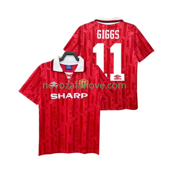 Nogometni Dres Manchester United GIGGS 11 1992 Retro Muški Domaći 1994 Kratkih Rukava