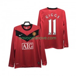 Nogometni Dres Manchester United GIGGS 11 2009 Retro Muški Domaći 2010 Dugim Rukavima