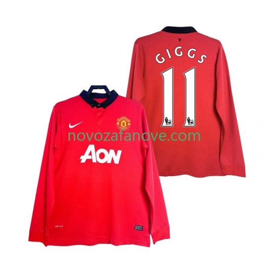 Nogometni Dres Manchester United GIGGS 11 2013 2014 Retro Muški Domaći Dugim Rukavima