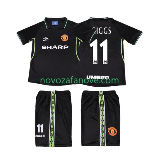 Nogometni Dres Manchester United GIGGS 11 Retro Dječji Treći 1998 1999 Kratkih Rukava