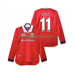 Nogometni Dres Manchester United Giggs 11 2000 Retro Muški Domaći 1999 Dugim Rukavima