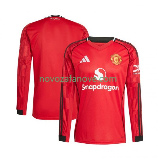 Nogometni Dres Manchester United Muški Domaći 2025-2026 Dugim Rukavima