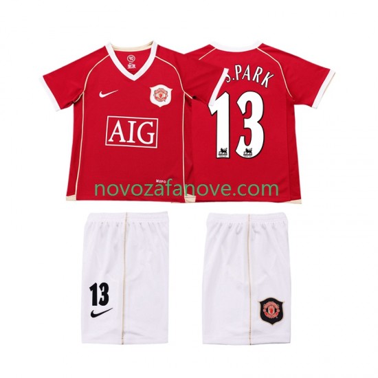 Nogometni Dres Manchester United J.S.PARK 13 2007 Retro Dječji Domaći 2006 Kratkih Rukava