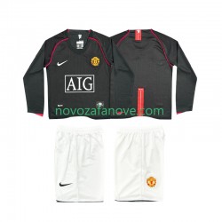 Nogometni Dres Manchester United 2007 Retro Dječji Gostujući 2008 Dugim Rukavima
