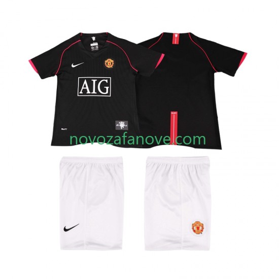Nogometni Dres Manchester United 2007 Retro Dječji Gostujući 2008 Kratkih Rukava
