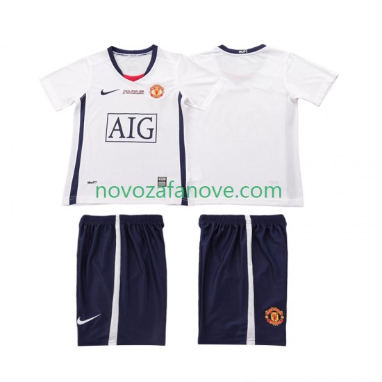 Nogometni Dres Manchester United Champions League 2009 Retro Dječji Gostujući 2008 Kratkih Rukava