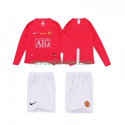 Nogometni Dres Manchester United Premier League 2009 Retro Dječji Domaći 2008 Dugim Rukavima