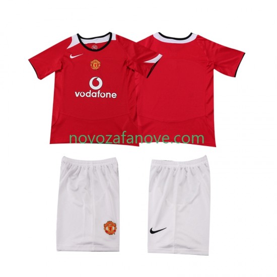 Nogometni Dres Manchester United 2005 Retro Dječji Domaći 2006 Kratkih Rukava