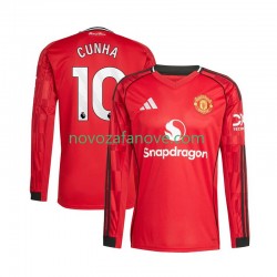 Nogometni Dres Manchester United Matheus Cunha 10 Muški Domaći 2025-2026 Dugim Rukavima