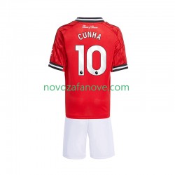 Nogometni Dres Manchester United Matheus Cunha 10 Dječji Domaći 2025-2026 Kratkih Rukava