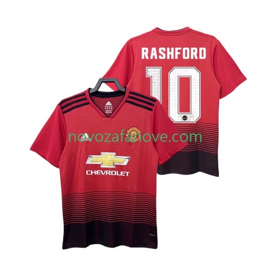 Nogometni Dres Manchester United RASHFORD 10 2018 2019 Retro Muški Domaći Kratkih Rukava