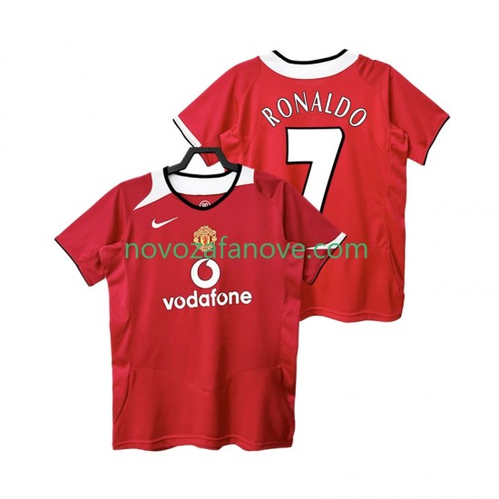 Nogometni Dres Manchester United RONALDO 7 2005 Retro Muški Domaći 2006 Kratkih Rukava