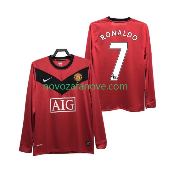 Nogometni Dres Manchester United RONALDO 7 2009 Retro Muški Domaći 2010 Dugim Rukavima
