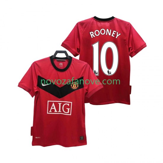 Nogometni Dres Manchester United ROONEY 10 2009 Retro Muški Domaći 2010 Kratkih Rukava