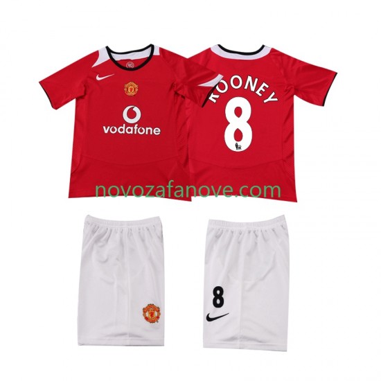 Nogometni Dres Manchester United ROONEY 8 2005 Retro Dječji Domaći 2006 Kratkih Rukava