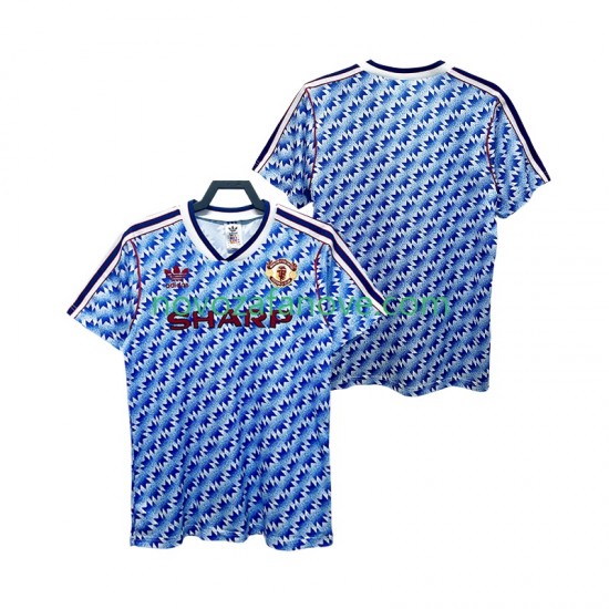 Nogometni Dres Manchester United 1990 1992 Retro Muški Gostujući Kratkih Rukava