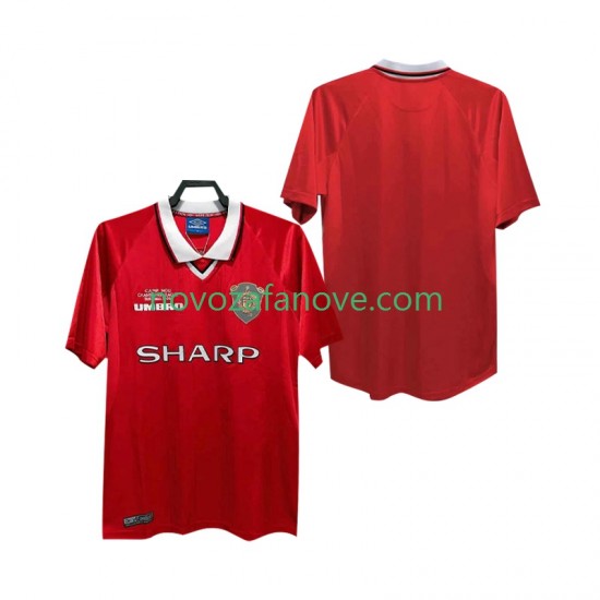 Nogometni Dres Manchester United 2000 Retro Muški Domaći 1999 Kratkih Rukava