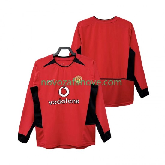 Nogometni Dres Manchester United Retro Muški Domaći 2004 2002 Dugim Rukavima