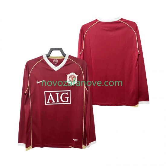Nogometni Dres Manchester United 2007 Retro Muški Domaći 2006 Dugim Rukavima