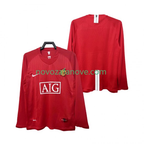 Nogometni Dres Manchester United 2007 Retro Muški Domaći 2008 Dugim Rukavima