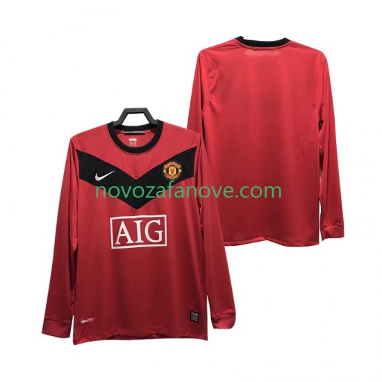 Nogometni Dres Manchester United 2009 Retro Muški Domaći 2010 Dugim Rukavima