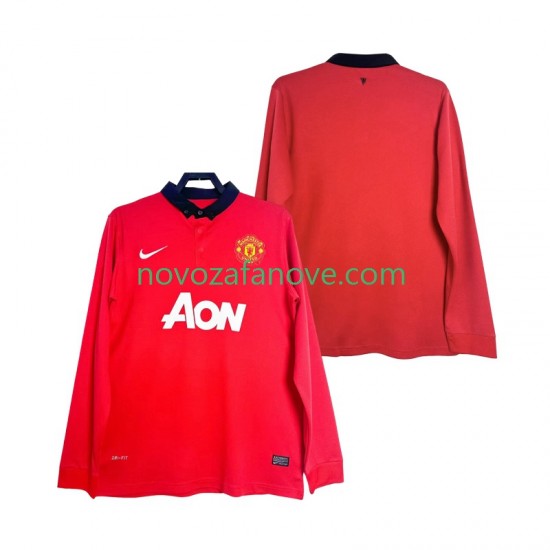 Nogometni Dres Manchester United 2013 2014 Retro Muški Domaći Dugim Rukavima