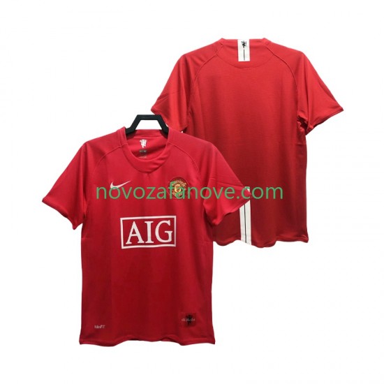 Nogometni Dres Manchester United Premier League 2007 Retro Muški Domaći 2008 Kratkih Rukava