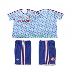 Nogometni Dres Manchester United 1990 1992 Retro Dječji Gostujući Kratkih Rukava