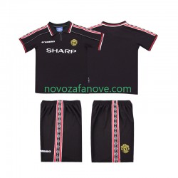 Nogometni Dres Manchester United Retro Dječji Gostujući 1998 1999 Kratkih Rukava