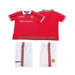 Nogometni Dres Manchester United Retro Dječji Domaći 1998 1999 Kratkih Rukava