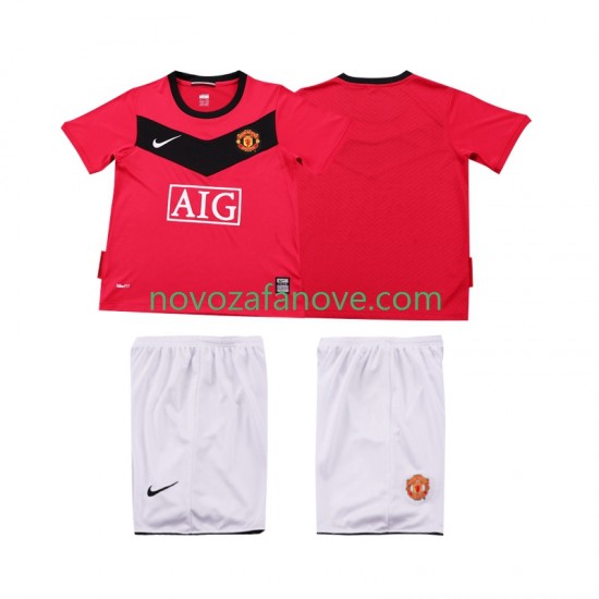 Nogometni Dres Manchester United 2009 Retro Dječji Domaći 2010 Kratkih Rukava