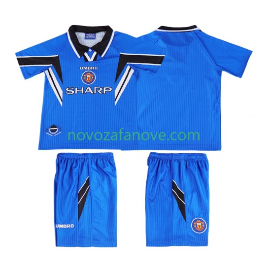 Nogometni Dres Manchester United 1996 Retro Dječji Treći 1998 Kratkih Rukava
