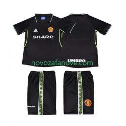 Nogometni Dres Manchester United Retro Dječji Treći 1998 1999 Kratkih Rukava