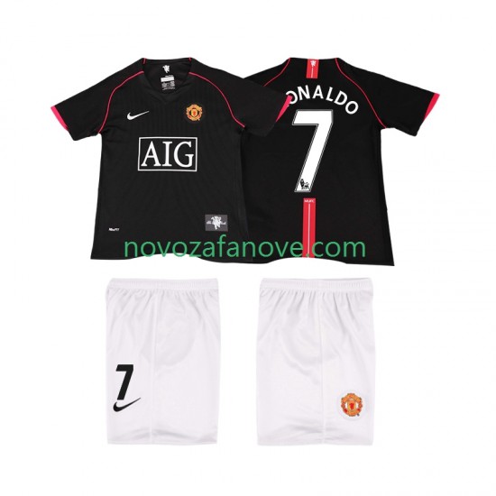 Nogometni Dres Manchester United Ronaldo 7 2007 Retro Dječji Gostujući 2008 Kratkih Rukava
