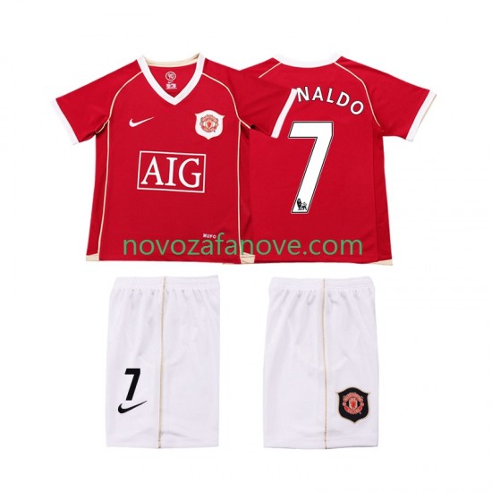Nogometni Dres Manchester United Ronaldo 7 2007 Retro Dječji Domaći 2006 Kratkih Rukava