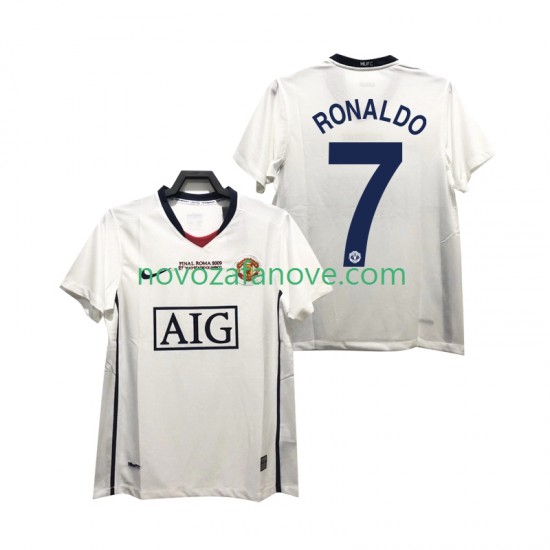 Nogometni Dres Manchester United Ronaldo 7 Champions League 2009 Retro Muški Gostujući 2008 Kratkih Rukava