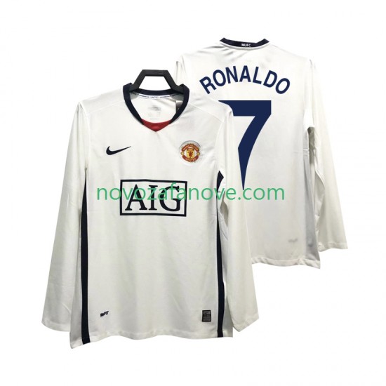 Nogometni Dres Manchester United Ronaldo 7 Premier League 2009 Retro Muški Gostujući 2008 Dugim Rukavima