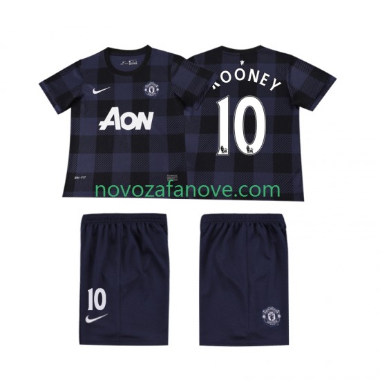 Nogometni Dres Manchester United Rooney 10 2013 2014 Retro Dječji Gostujući Kratkih Rukava