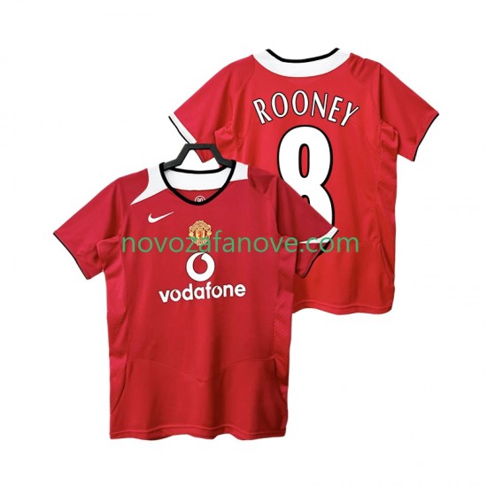 Nogometni Dres Manchester United Rooney 8 2005 Retro Muški Domaći 2006 Kratkih Rukava