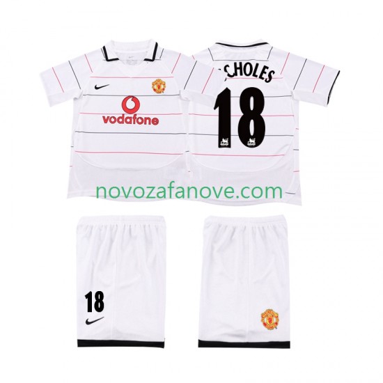 Nogometni Dres Manchester United SCHOLES 18 2003 Retro Dječji Treći 2006 Kratkih Rukava