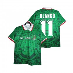 Nogometni Dres Meksiko BLANCO 11 Retro Muški Domaći 1998 Kratkih Rukava
