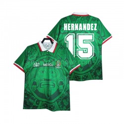Nogometni Dres Meksiko HERNANDEZ 15 Retro Muški Domaći 1998 Kratkih Rukava