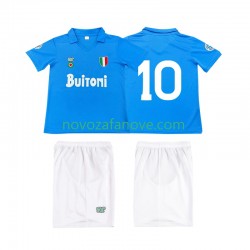 Nogometni Dres Napoli 10 1987 1988 Retro Dječji Domaći Kratkih Rukava