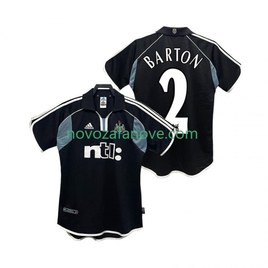 Nogometni Dres Newcastle United BARTON 2 2000 2001 Retro Muški Gostujući Kratkih Rukava