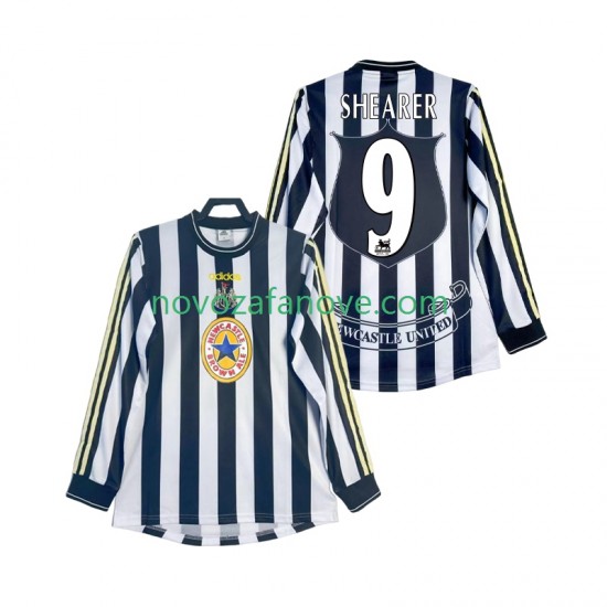 Nogometni Dres Newcastle United SHEARER 9 1997 Retro Muški Domaći 1999 Dugim Rukavima